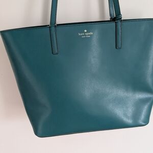 kate spade Teal Leather Tote Bag